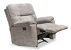 Made in Canada Fynn 40" Chenille Fabric Glider Reclining Chair - Dove Grey | Fauteuil coulissant inclinable Fynn de 40 po fabriqué au Canada en tissu de chenille - gris tourterelle