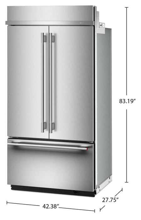 KitchenAid 42\" 24.2 Cu. Ft. French Door Bottom Mount Refrigerator - Stainless Steel - KBFN542SPS