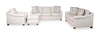 Mallie 60" Chenille Fabric Loveseat with Rolled Arms and Wood Legs - Shell White | Causeuse Mallie de 60 po en tissu de chenille avec accoudoirs enroulés et pattes en bois - blanc coquillage
