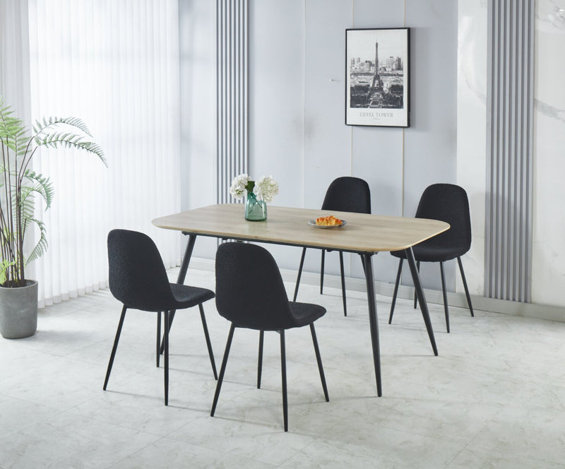 Joss Dining Table with 65-83\"W Butterfly Extension, Metal - Natural