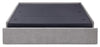 Amos Upholstered Storage Bed Base in Grey Fabric with 3 Built-in Drawers  - Full Size | Base de lit de rangement Amos rembourrée en tissu gris avec 3 tiroirs intégrés - format lit double