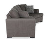 Made in Canada Legend 2-Piece Right-Facing Chenille Fabric Cuddler Sleeper Sectional - Pewter Brown | Sofa-lit sectionnel enveloppant de droite Legend 2 pièces fabriqué au Canada en tissu de chenille - brun étain