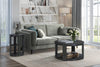 Declan 31.5" Modern Round Coffee Table with Shelf & Casters - Black | Table à café ronde Declan moderne de 31,5 po avec tablette - noire