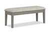 Cove Dining Bench with Cushion Fabric Seat, Lift Top Storage, 46"W - Grey | Banc de salle à manger Cove de 46 po (L) avec siège coussiné en tissu et rangement à dessus relevable - gris