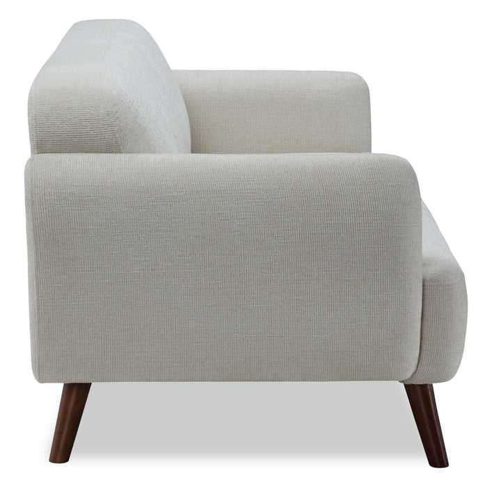 Sadie 63\" Fabric Loveseat with Rubberwood Legs – Sand