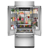 KitchenAid 36" 20.8 Cu. Ft. French Door Bottom Mount Refrigerator - Stainless Steel - KBFN536SPS | Réfrigérateur KitchenAid de 20,8 pi3 et de 36 po à portes françaises à congélateur inférieur - acier inoxydable - KBFN536SPS