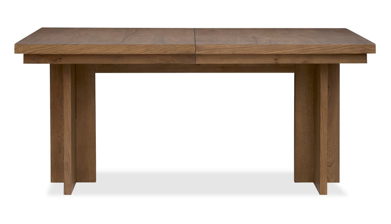 Scott Living Henri 7pc Dining Set with Table & Chairs, 66-84\"W Extension, Wood - Brown & Cream