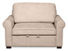 Scott Living Haven 55" Chenille Fabric Sleeper Chair with Wood Legs - Taupe | Fauteuil-lit convertible Haven de Scott Living de 55 po en tissu de chenille avec pattes en bois - taupe