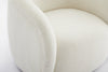 Solo 31.1" Sherpa Fabric Curved Accent Chair - Ice Cream  | Fauteuil d’appoint courbé Solo de 31,1 po en tissu sherpa - crème glacée
