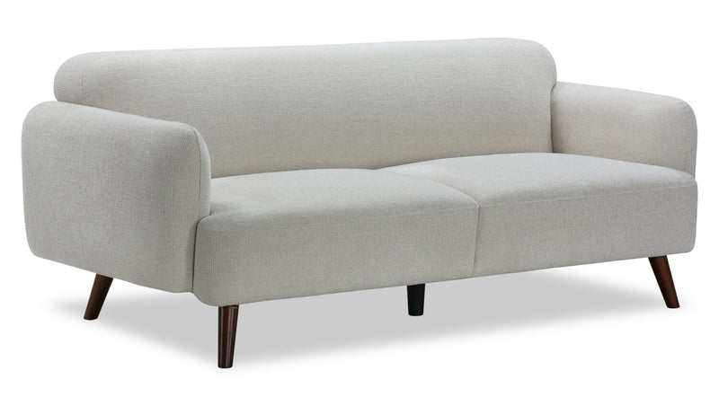 Sadie 78.7\" Fabric Sofa with Rubberwood Legs – Sand