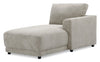 Voyage Modular Fabric Right-Facing Chaise with Removable Back Cushions – Beige | Fauteuil modulaire de droite Voyage en tissu avec coussins de dossier amovibles - beige