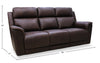 Vibe 85" Genuine Leather Massage Power Reclining Sofa with Immersive Audio and Power Headrests - Brown | Sofa de massage à inclinaison électrique Vibe de 85 po en cuir véritable avec son immersif et appuie-têtes électriques - brun