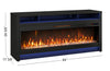 Blazen 64" Electric Fireplace TV Stand with Storage for TVs up to 70" - Black | Meuble pour téléviseur Blazen de 64 po avec foyer électrique et rangement, pour téléviseurs jusqu’à 70 po - noir