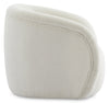 Solo 31.1" Sherpa Fabric Curved Accent Chair - Ice Cream  | Fauteuil d’appoint courbé Solo de 31,1 po en tissu sherpa - crème glacée