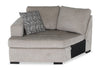 Made in Canada Legend 2-Piece Left-Facing Chenille Fabric Cuddler Sleeper Sectional - Platinum Beige | Sofa-lit sectionnel enveloppant de gauche Legend 2 pièces fabriqué au Canada en tissu de chenille - beige platine