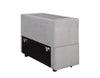 Vault 7-Piece Sectional with Five Storage Chairs and Storage USB Console - Grey | Sofa sectionnel Vault 7 pièces avec 5 fauteuils de rangement et console de rangement avec USB - gris