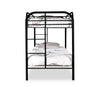 Logan Bunk Bed with Ladders & Guard Rail for Kids, Black Metal - Twin/Twin | Lits superposés Logan pour enfants avec échelles et garde-corps, métal noir - simple et simple