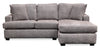 Made in Canada Luxe 2-Piece Right-Facing Fabric Sectional with Removable Cushions - Zaftig Dove Grey | Sofa sectionnel de droite Luxe 3 pièces fabriqué au Canada en tissu avec coussins amovibles - gris colombe Zaftig