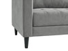 Metro 2-Piece Right-Facing Fabric Sectional with Chaise and Tufted Seat Cushions - Grey | Sofa sectionnel de droite Metro 2 pièces en tissu avec fauteuil long et coussins de siège capitonnés - gris
