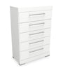 Riley Bedroom Chest of Drawers, 5-Drawer, 31"W x 46"H, Made in Canada - White | Commode verticale de chambre à coucher Riley de 31 po (L) x 46 po (H) à 5 tiroirs, fabriquée au Canada - blanche