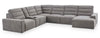 Shaquille O’Neal Home Prestige 7-Piece Right-Facing Sectional with Power Reclining and Power Sliding – Grey | Sofa sectionnel de droite Prestige de Shaquille O’Neal Home 7 pièces avec inclinaison et coulissement électrique - gris