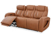 Shaquille O’Neal Home Titan 92" Genuine Leather Power Reclining Sofa with Shaq-o-pedic Comfort – Earth | Sofa à inclinaison électrique Titan de Shaquille O’Neal Home de 92 po en cuir véritable avec confort Shaq-o-pedic -  terre