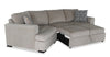 Made in Canada Legend 2-Piece Left-Facing Chenille Fabric Cuddler Sleeper Sectional - Platinum Beige | Sofa-lit sectionnel enveloppant de gauche Legend 2 pièces fabriqué au Canada en tissu de chenille - beige platine