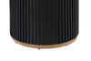 Kort & Co. Capri Round Dining Table with Marble-Look Top & Gold Accent, 47"W Round - Black & White | Table de salle à manger ronde Capri de Kort & Co. de 47 po (L) avec dessus en imitation de marbre et touches dorées - noire et blanche