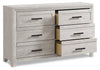 Lark Bedroom 6-Drawer Dresser, 58"W x 35"H - Rustic White | Commode de chambre à coucher Lark de 58 po (L) x 35 po (H) à 6 tiroirs - blanc rustique
