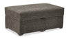 Made in Canada Lennox 40" Chenille Fabric Storage Ottoman - Grey | Pouf de rangement Lennox de 40 po fabriqué au Canada en tissu de chenille - gris