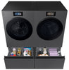 Samsung Bespoke 6.1 Cu. Ft. Front Load Washer and 7.6 Cu. Ft. Electric Dryer – Dark Steel | Laveuse à chargement frontal de 6,1 pi³ et sécheuse électrique de 7,6 pi³ de Samsung Bespoke -acier foncé