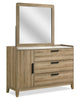 Sable Bedroom 3-Drawer Dresser with Storage Cabinet, 59"W x 37"H - Light Brown | Commode de chambre à coucher Sable de 59 po (L) x 37 po (H) à 3 tiroirs avec armoire de rangement - brun clair