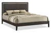Sable Panel Bed with Headboard & Frame, Dark Grey - King Size | Lit à panneaux Sable gris foncé avec tête de lit et cadre de lit - format très grand lit