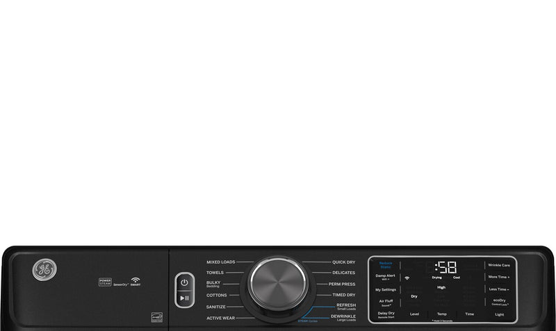 GE 7.8 Cu. Ft. Smart Electric Dryer with Steam and Sanitize - GFD65ESMVDS