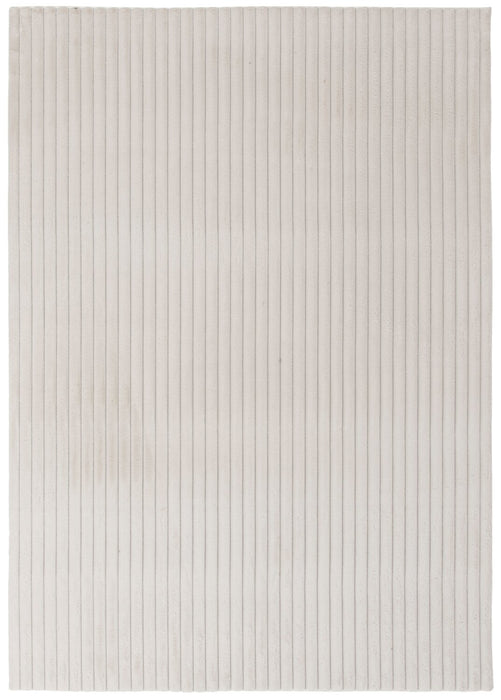 Dream Step Memory Foam Channel Ivory Faux Fur Area Rug - 5' x 7'
