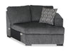 Made in Canada Legend 2-Piece Right-Facing Chenille Fabric Cuddler Sleeper Sectional - Pepper Grey | Sofa-lit sectionnel enveloppant de droite Legend 2 pièces fabriqué au Canada en tissu de chenille - gris poivre