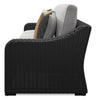Jasper Patio Right and Left Facing Loveseats - Black | Causeuses de droite et de gauche Jasper pour la terrasse - noir