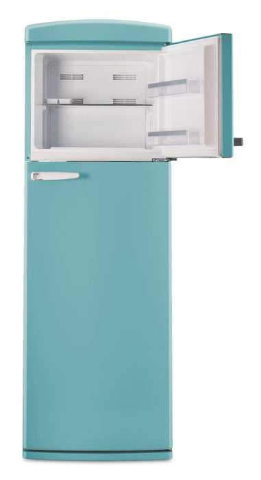 Unique Classic Retro 24\" 11 Cu Ft. Top Freezer Refrigerator – Ocean Mist Turquoise - UNQ-310L T TM