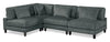 Lounge 4-Piece Chenille Armless Modular Sectional – Grey | Sofa sectionnel modulaire sans accoudoirs Lounge 4 pièces en chenille - gris