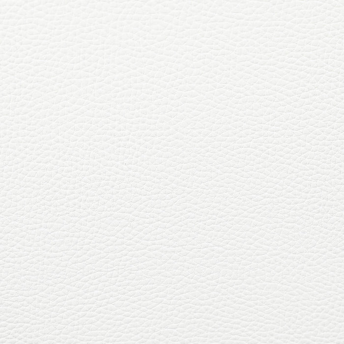 Nova Upholstered Platform Bed in White Vegan-Leather Fabric - King Size
