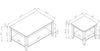 Carlton 47.5” Modern 2-Pack Coffee + End Table with Shelf - Taupe | Ensemble 2 tables modernes Carlton de 47,5 po, table à café et table de bout avec tablette - taupe