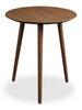 Viola 20" Modern Round End Table – Brown Walnut  | Table de bout ronde moderne Viola de 20 po - noyer brun  | VIOBRETB