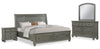 Chelsea 6pc Bedroom Set with Storage Bed, Dresser & Mirror, Grey - King Size | Ensemble de chambre à coucher Chelsea 6 pièces gris avec lit de rangement, commode et miroir - format très grand lit