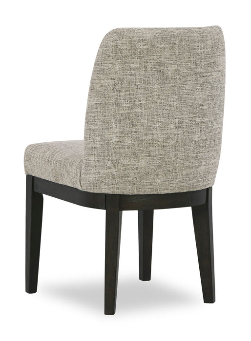 Metro Dining Chair with Polyester Fabric - Beige & Brown