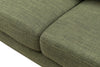 Kort & Co. Freeman 88" Linen-Look Fabric Sofa with Wood Base and Tufted Back Cushions - Avocado Green | Sofa Freeman Kort & Co. de 88 po en tissu d’apparence lin avec pattes en bois et coussins de dossier capitonnés - vert avocat