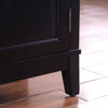 Kort & Co Aeris 36" Arched Curio Cabinet with Glass Doors – Matte Black and Natural Oak  | Armoire vitrée arquée Aeris de Kort & Co. avec portes en verre - noir mat et chêne naturel