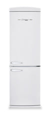 Classic Retro by Unique 24\" 12 Cu. Ft. Bottom-Freezer Refrigerator - Marshmallow White - UGP-340L W AC