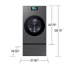 Samsung Bespoke AI Laundry Combo™ Pedestal with Storage Drawer - Dark Steel - WE702NZ/US | Piédestal pour laveuse-sécheuse IA Laundry ComboMC Bespoke de Samsung avec tiroir de rangement - WE702NZ/US | WE702NZS
