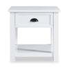 Centennial 24" Modern End Table with Storage and Shelf - White | Table de bout moderne Centennial de 24 po avec rangement et tablette - blanche