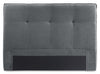 Amos Upholstered Platform Bed in Charcoal Fabric with Tufted Headboard - King Size | Lit plateforme Amos rembourré en tissu anthracite avec tête de lit capitonnée - format très grand lit